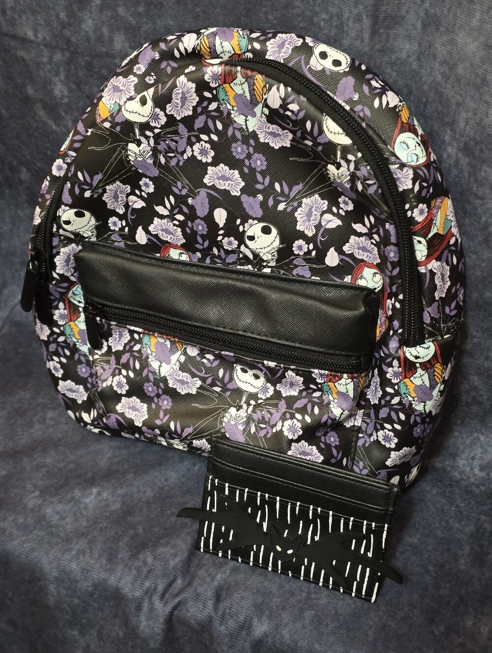 Disney NBC Jack & Sally Mini Backpack And Card Holder